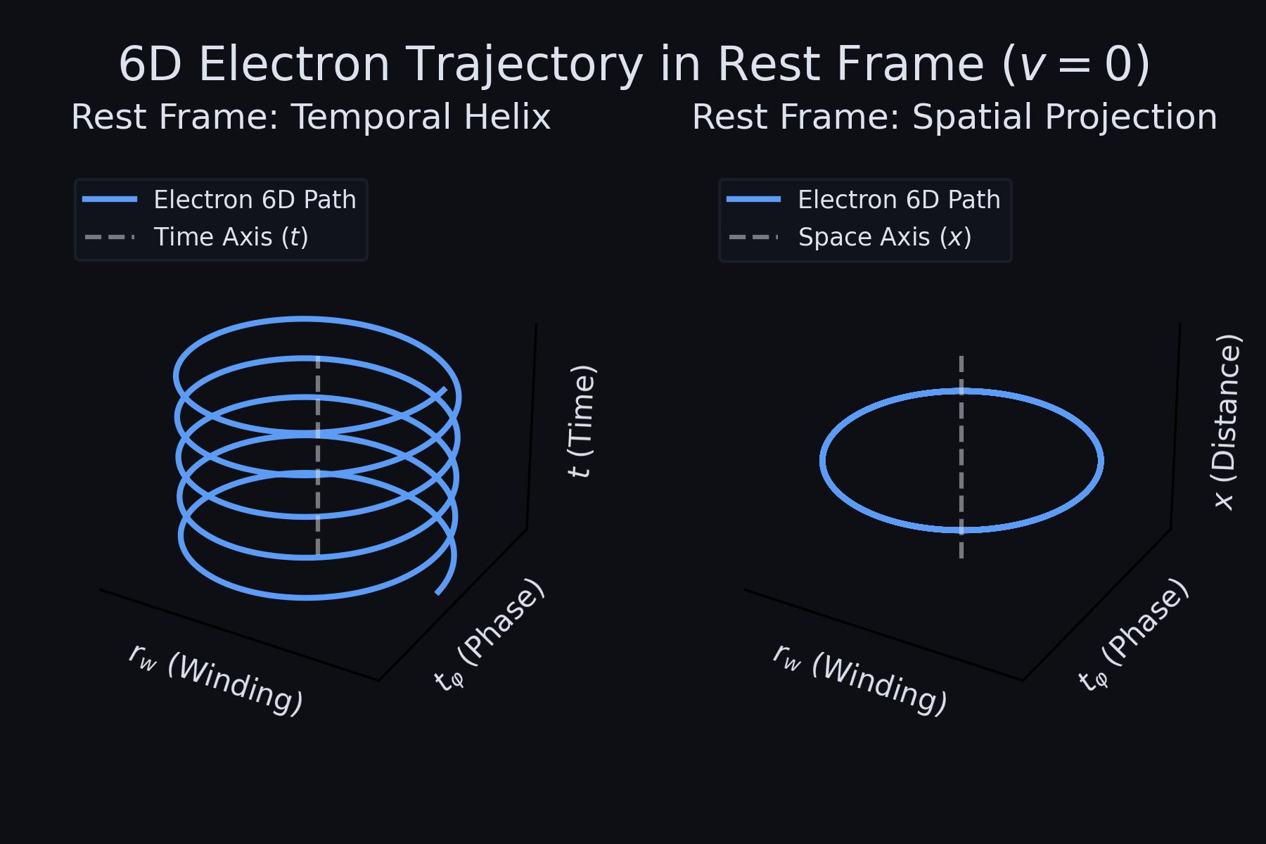 The electron is a photon that forms a circle. As time evolves, its trajectory looks like a helix.