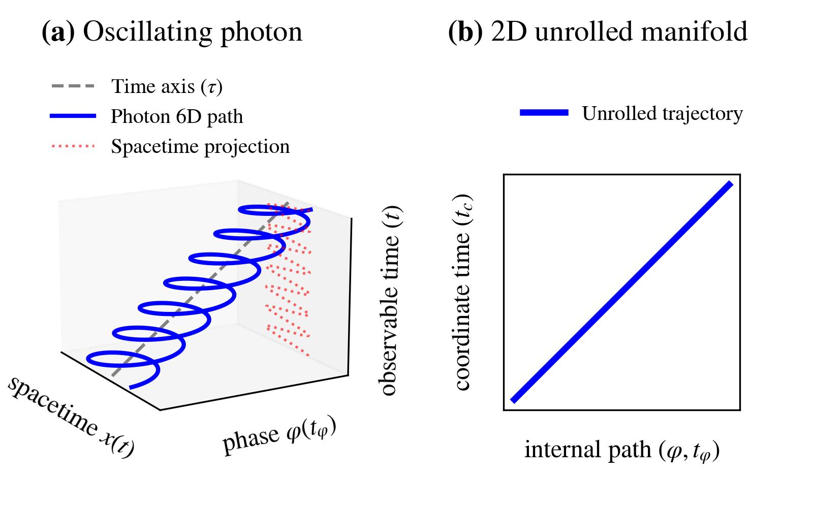 The photon's 6D shadow on the (x,t) plane gives us the electromagnetic waves, while the volume encompassed by the 6D helix projected onto the (x, &varphi;) plane gives us the mass.